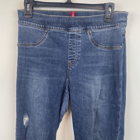 Spanx Women's Pull on Stretchy Comfy High Rise Skinny Jeans Size M - Picture 6 of 8